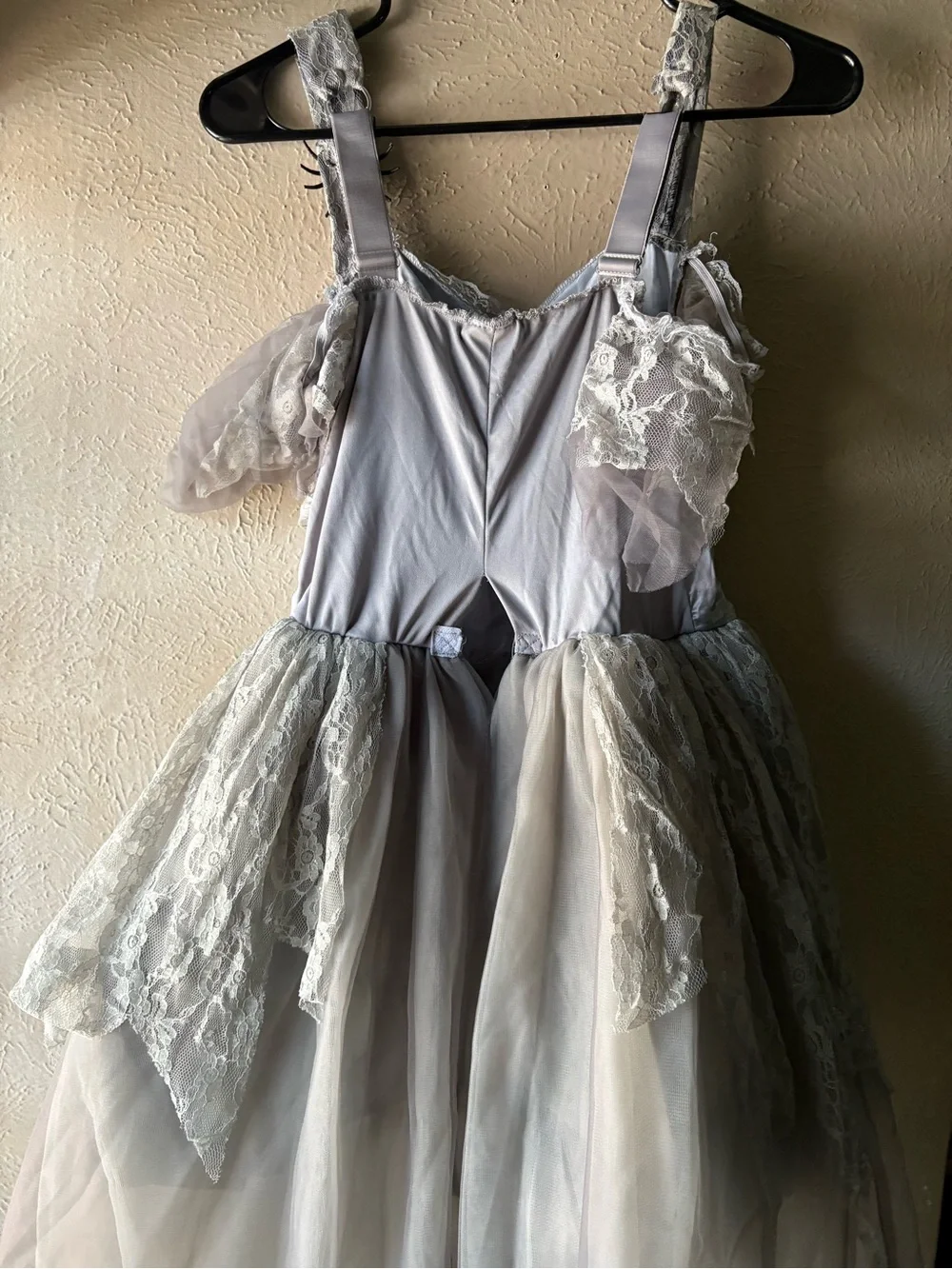 Dreamgirl Girls' Silver Gray Ghost Bride Costume